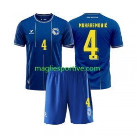 Completo Calcio Bosnia ed Erzegovina Tarik Muharemovic 4 Bambino Divisa Prima Mondiali 2026